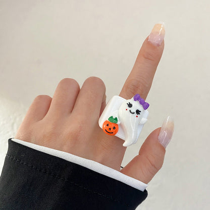 Halloween Knuckle Ring Pumpkin Bat Ghost Festival - 0 - Scribble Snacks