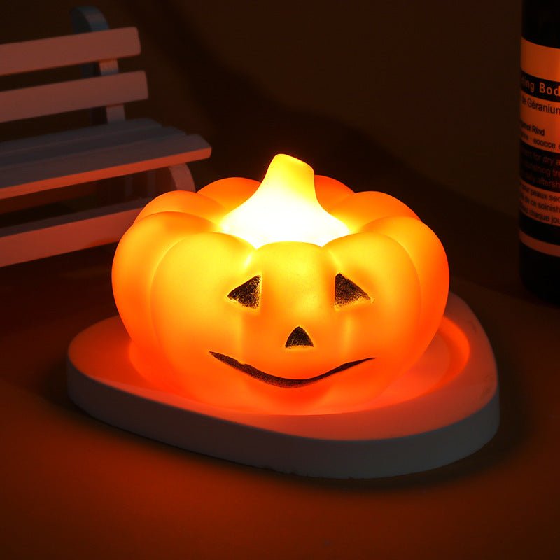 Halloween LED Glowing Cute Small Night Lamp Pumpkin Ghost Lamp Ornaments - 0 - Scribble Snacks