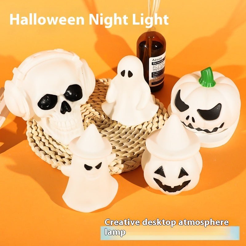 Halloween LED Glowing Cute Small Night Lamp Pumpkin Ghost Lamp Ornaments - 0 - Scribble Snacks