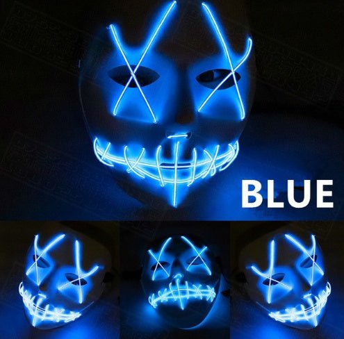 Halloween Led Glowing Full Face Mask - 0 - Scribble Snacks