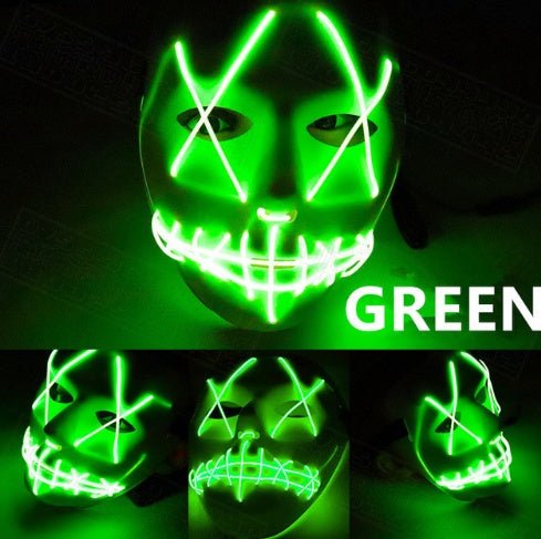 Halloween Led Glowing Full Face Mask - 0 - Scribble Snacks