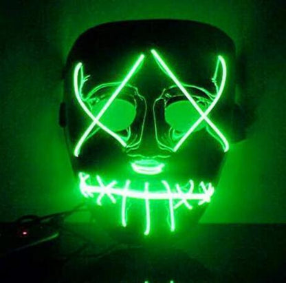 Halloween Led Glowing Full Face Mask - 0 - Scribble Snacks