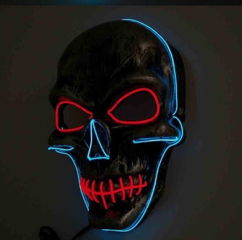 Halloween Led Glowing Full Face Mask - 0 - Scribble Snacks