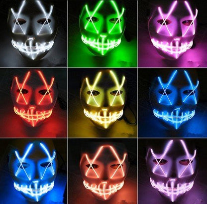 Halloween Led Glowing Full Face Mask - 0 - Scribble Snacks