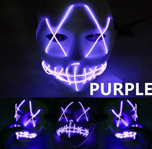 Halloween Led Glowing Full Face Mask - 0 - Scribble Snacks