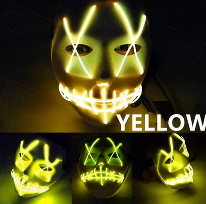 Halloween Led Glowing Full Face Mask - 0 - Scribble Snacks