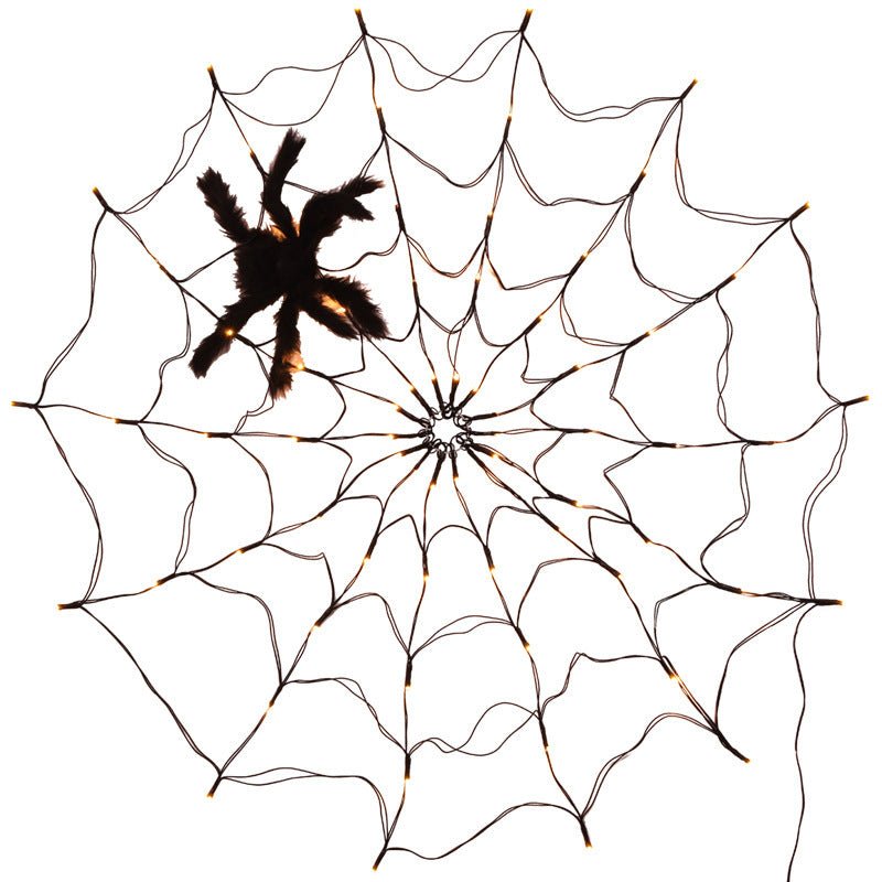 Halloween Led Spider Web String Light 5v Remote Control 8 Modes Net Mesh Atmosphere Lamp Outdoor Indoor Party Decor Led Light - 0 - Scribble Snacks