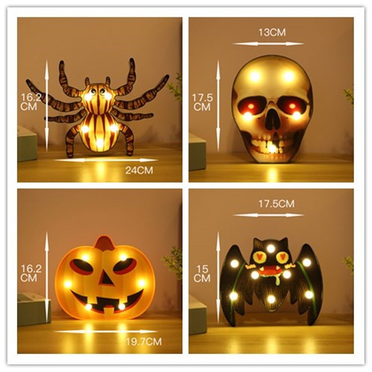 Halloween Lights Decoration LED Light Pumpkin Spider Bat Skull Outdoor Decorative Modeling Room Lights Decor Helloween Party - 0 - Scribble Snacks