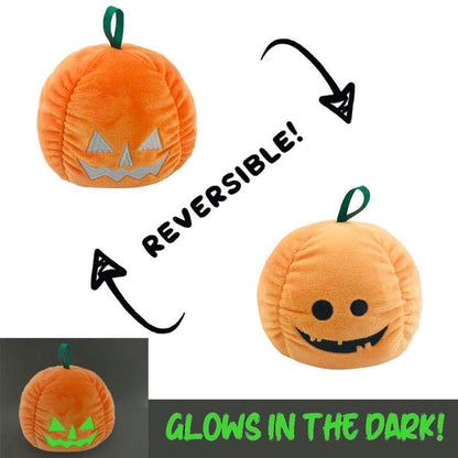 Halloween Luminous Plush Toys Creative Cute Reversible Ghost Pumpkin Plush Toy Kids Children Gift Two - sided Flip Children's Toys - 0 - Scribble Snacks