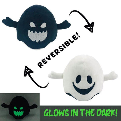 Halloween Luminous Plush Toys Creative Cute Reversible Ghost Pumpkin Plush Toy Kids Children Gift Two - sided Flip Children's Toys - 0 - Scribble Snacks