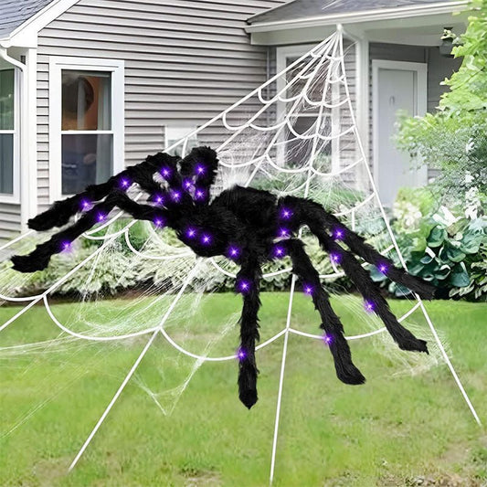 Halloween Luminous Spider Web Toys - 0 - Scribble Snacks