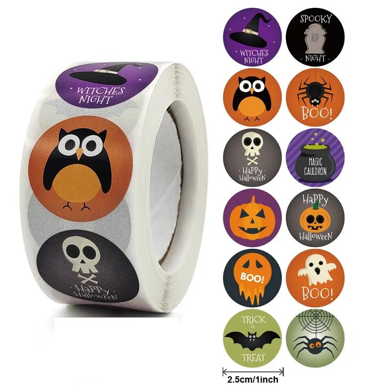 Halloween Magic Round Sticker Set - Halloween - Stickers & Labels (including Scrapbooking, Wall Decals) - Scribble Snacks