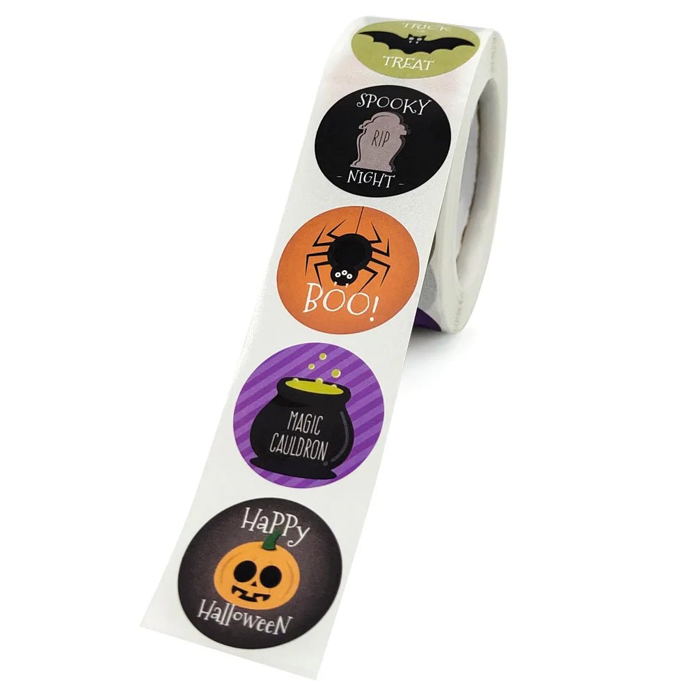 Halloween Magic Round Sticker Set - Halloween - Stickers & Labels (including Scrapbooking, Wall Decals) - Scribble Snacks