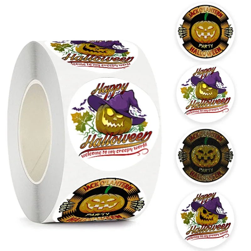 Halloween Magic Round Sticker Set - Halloween - Stickers & Labels (including Scrapbooking, Wall Decals) - Scribble Snacks