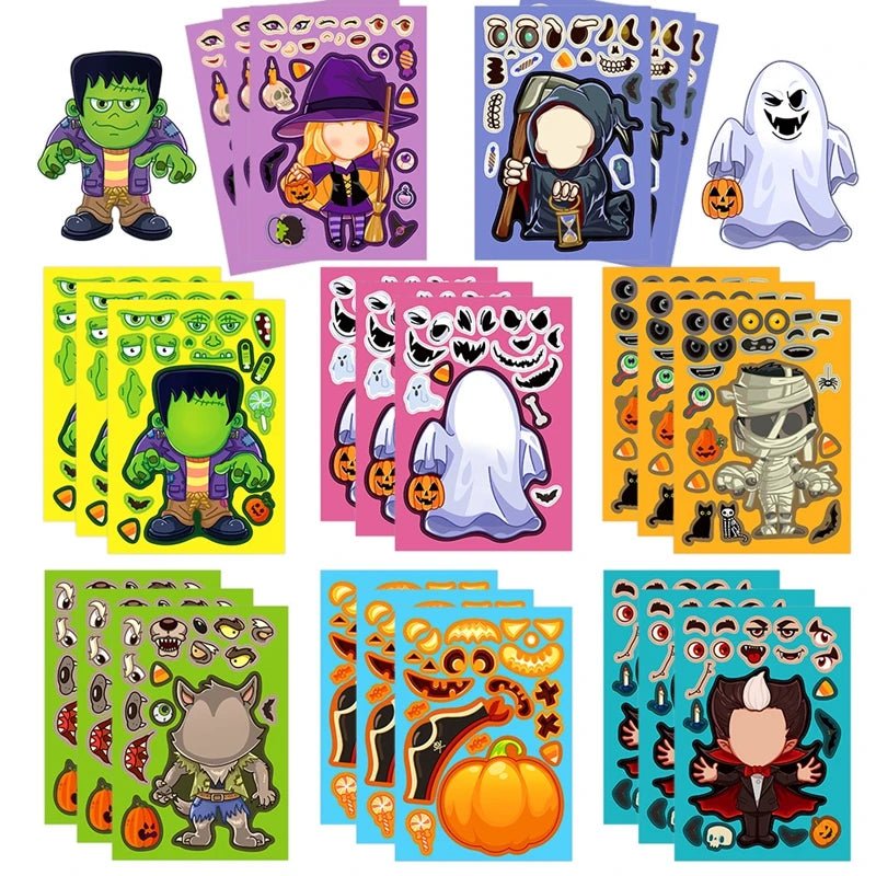 Halloween Make A Face Game - Halloween - Party Games (Toss Games, Puzzles) - Scribble Snacks