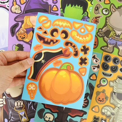 Halloween Make A Face Game - Halloween - Party Games (Toss Games, Puzzles) - Scribble Snacks