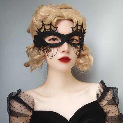 Halloween Makeup Witch Spider Web Mask - 0 - Scribble Snacks