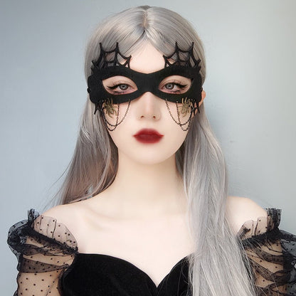 Halloween Makeup Witch Spider Web Mask - 0 - Scribble Snacks