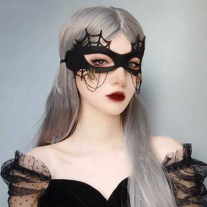 Halloween Makeup Witch Spider Web Mask - 0 - Scribble Snacks