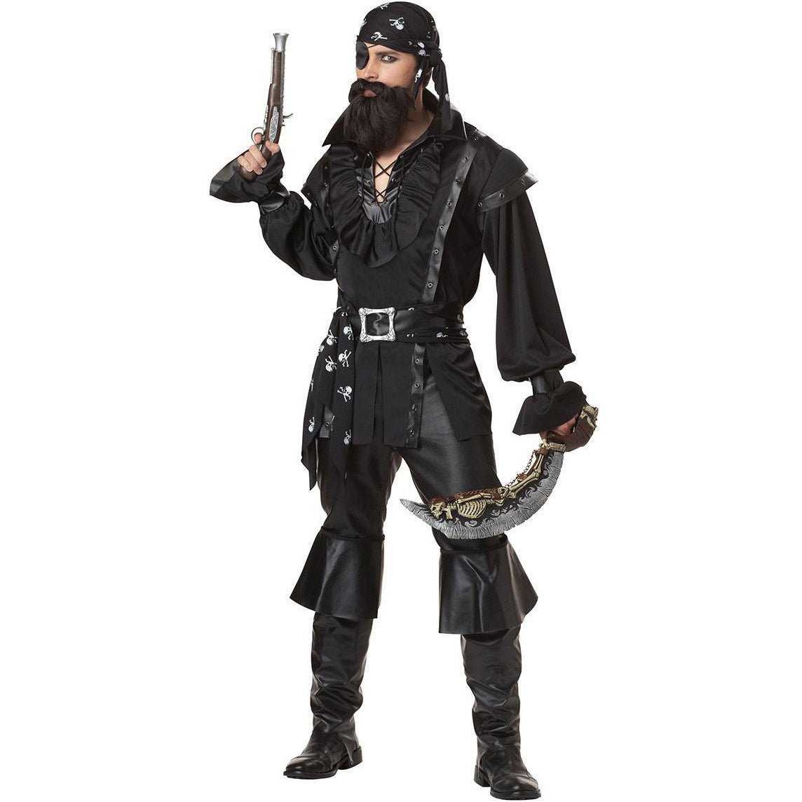 Halloween Male Pirate Costume Cosplay - 0 - Scribble Snacks