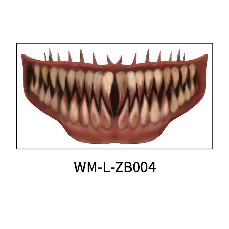 Halloween Mouth Tattoo Stickers - 0 - Scribble Snacks