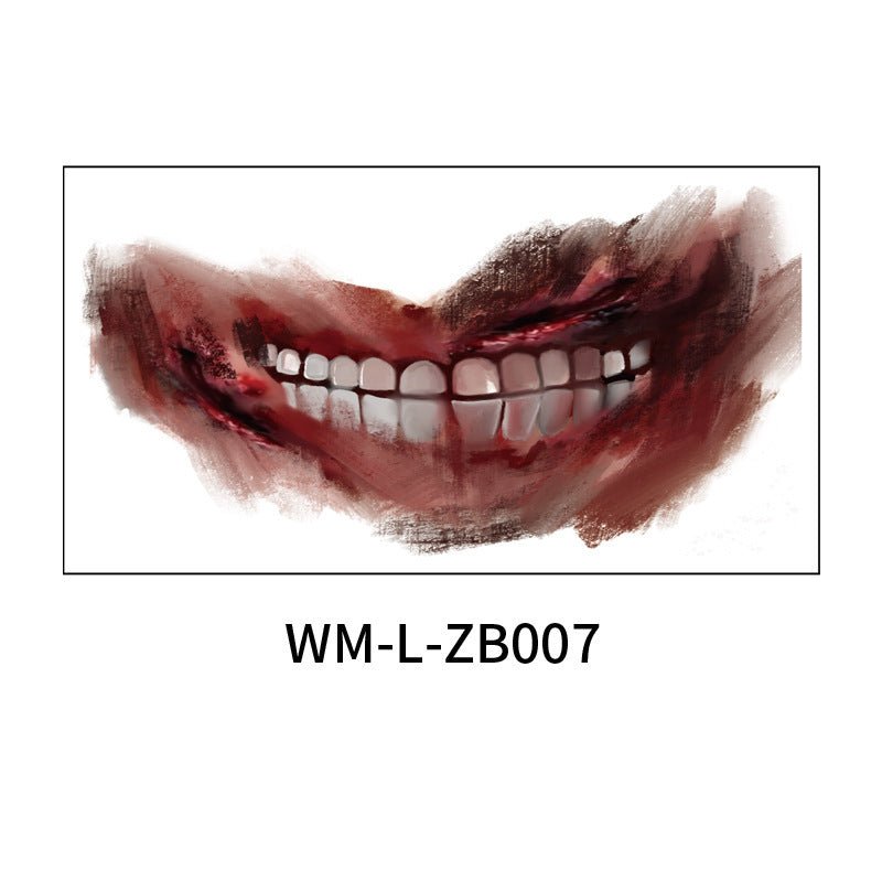 Halloween Mouth Tattoo Stickers - 0 - Scribble Snacks