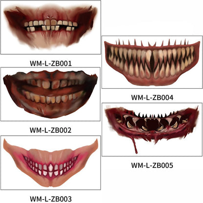 Halloween Mouth Tattoo Stickers - 0 - Scribble Snacks