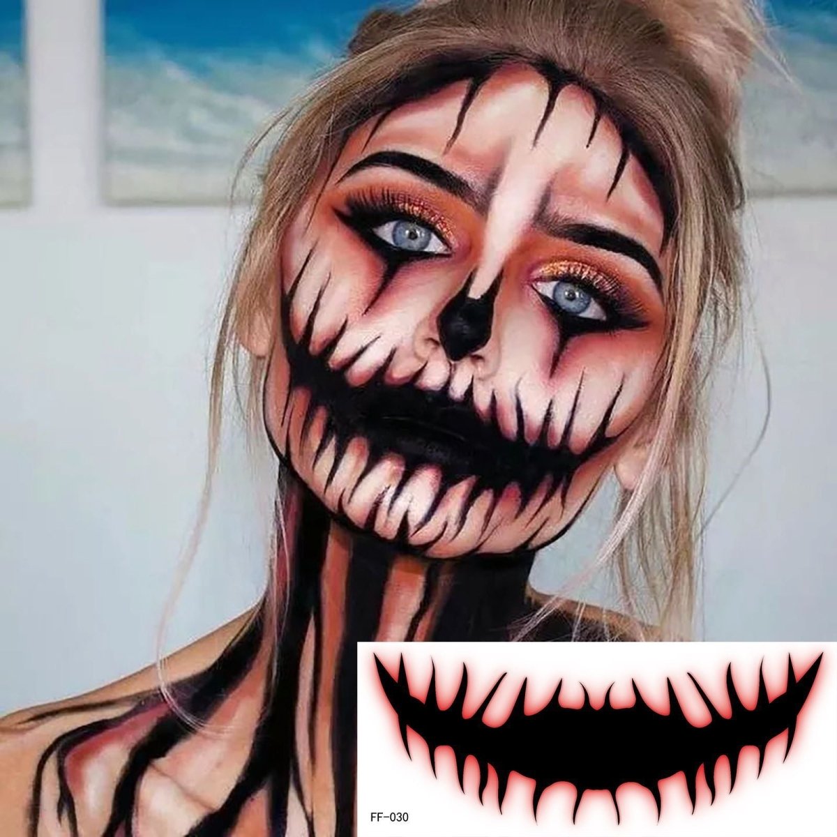 Halloween Mouth Tattoo Stickers - 0 - Scribble Snacks