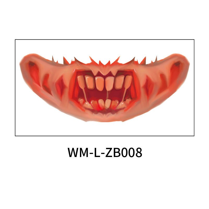 Halloween Mouth Tattoo Stickers - 0 - Scribble Snacks