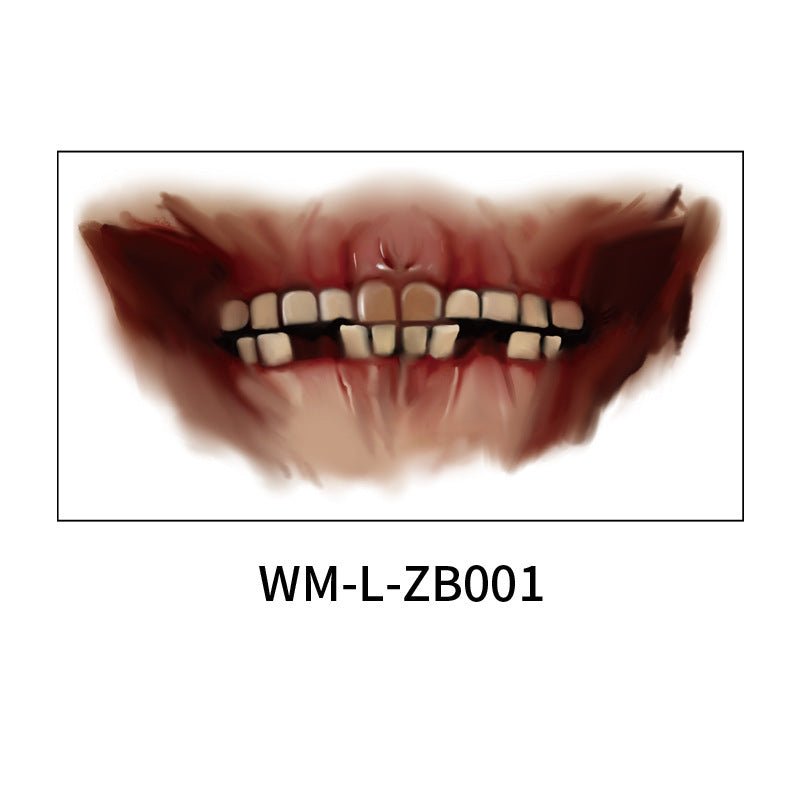 Halloween Mouth Tattoo Stickers - 0 - Scribble Snacks