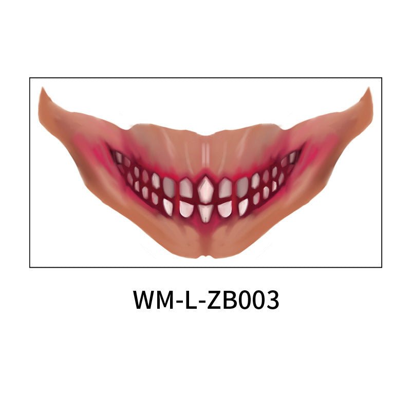 Halloween Mouth Tattoo Stickers - 0 - Scribble Snacks