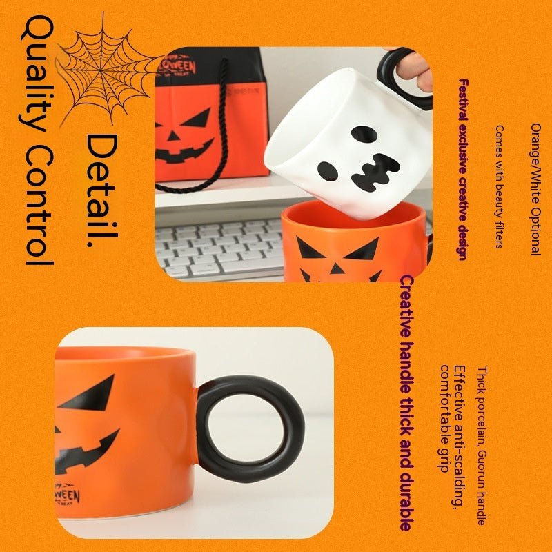 Halloween Mug Pumpkin Shape Cup - 0 - Scribble Snacks