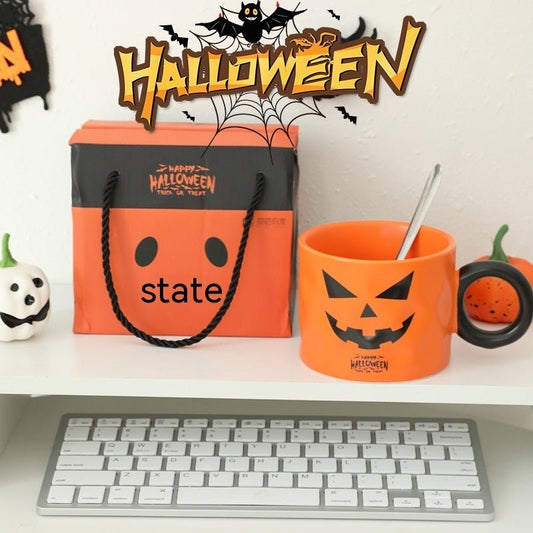 Halloween Mug Pumpkin Shape Cup - 0 - Scribble Snacks