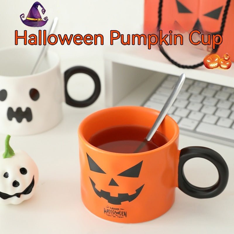 Halloween Mug Pumpkin Shape Cup - 0 - Scribble Snacks