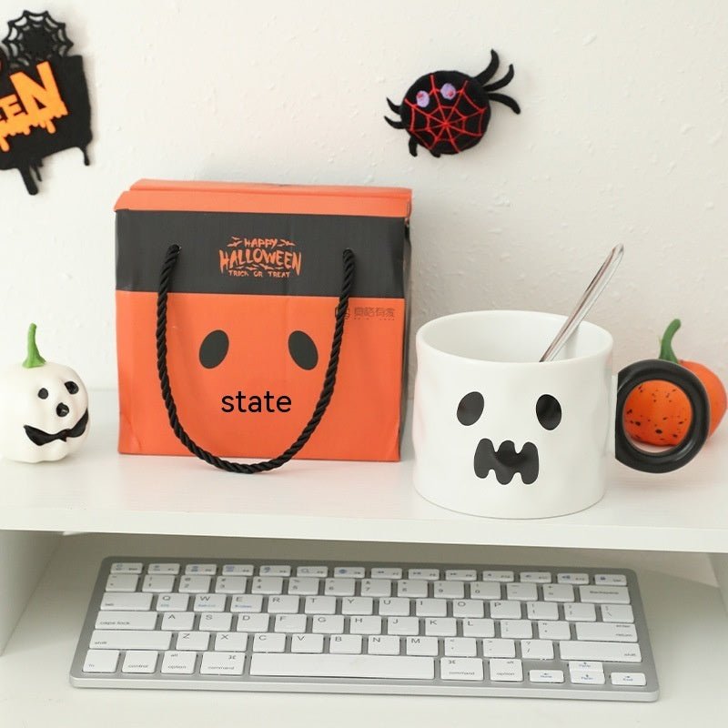 Halloween Mug Pumpkin Shape Cup - 0 - Scribble Snacks