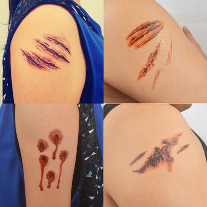 Halloween New Scar Tattoo Stickers Wound - 0 - Scribble Snacks