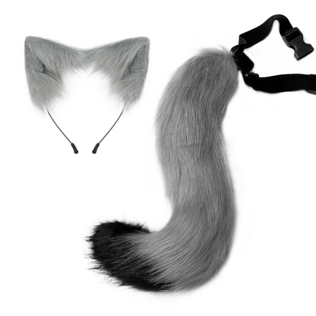 Halloween Party Faux Fox Tail Hairband Plush - 0 - Scribble Snacks