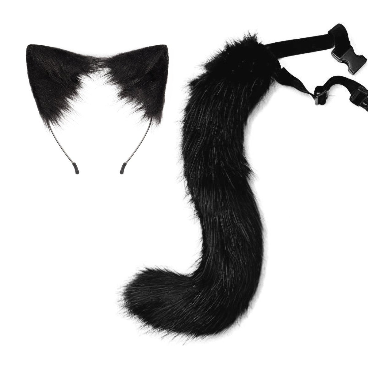 Halloween Party Faux Fox Tail Hairband Plush - 0 - Scribble Snacks