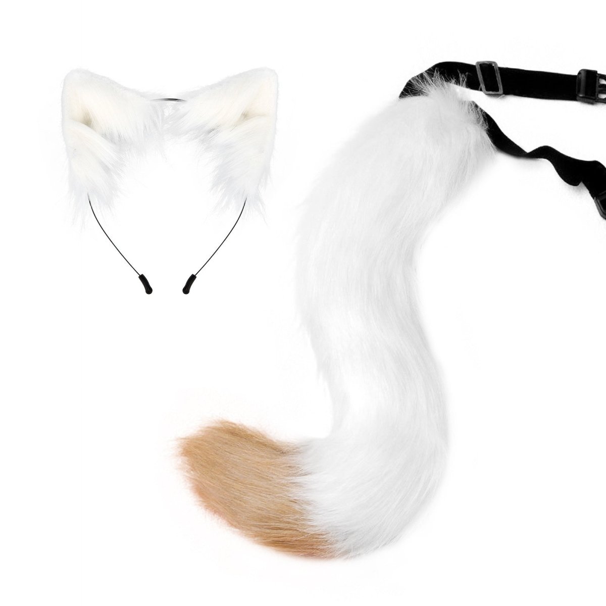 Halloween Party Faux Fox Tail Hairband Plush - 0 - Scribble Snacks