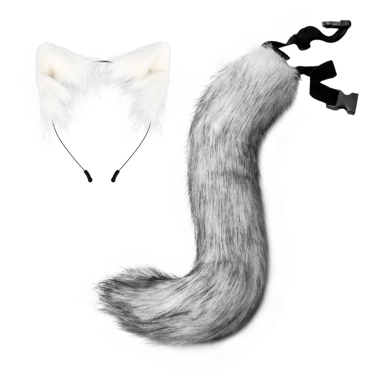 Halloween Party Faux Fox Tail Hairband Plush - 0 - Scribble Snacks