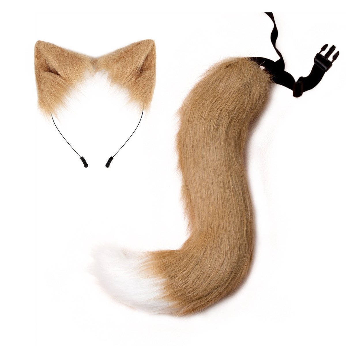 Halloween Party Faux Fox Tail Hairband Plush - 0 - Scribble Snacks