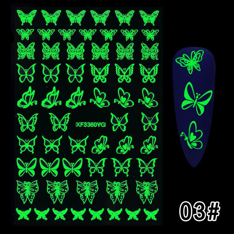 Halloween Party Luminous Adhesive Nail Stickers - 0 - Scribble Snacks