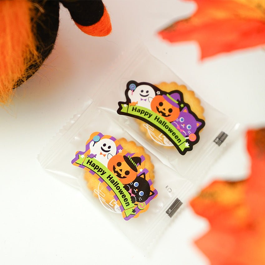 Halloween Party Shaped Pumpkin Stickers - 0 - Scribble Snacks