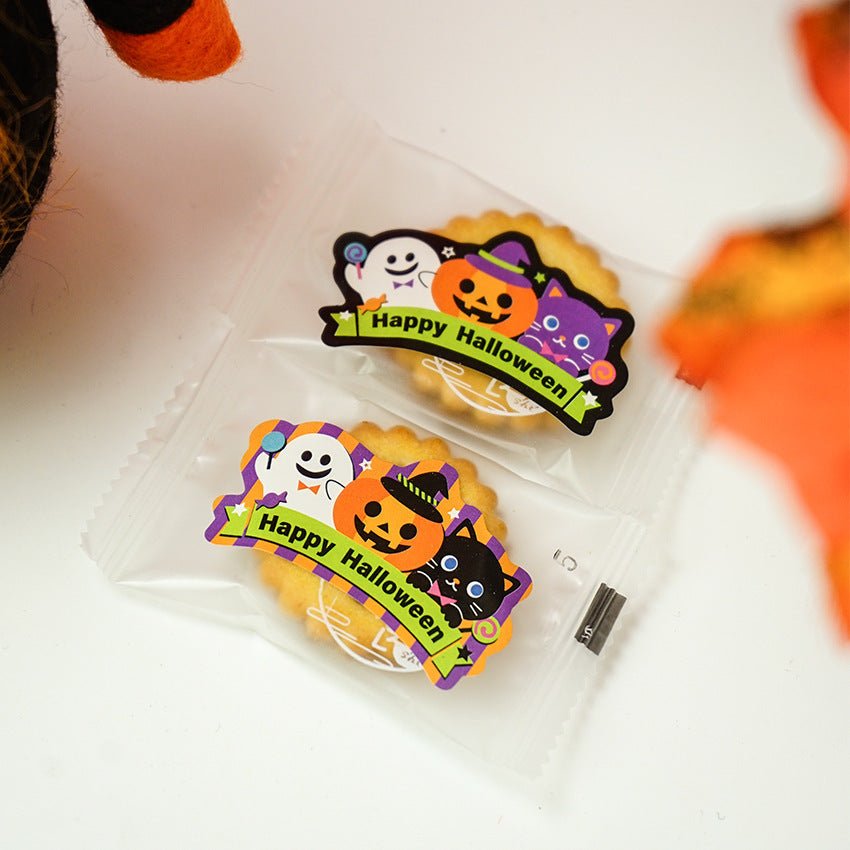 Halloween Party Shaped Pumpkin Stickers - 0 - Scribble Snacks