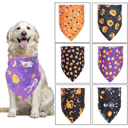 Halloween Pet Cat Dog Decorative Saliva Towel - 0 - Scribble Snacks