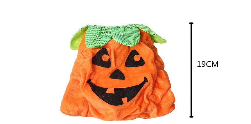 Halloween Pet Cats Costume Props Creative Pumpkin Shape Green Leaf Decoration Cosplay Clothing Holiday Garment Supplies - 0 - Scribble Snacks