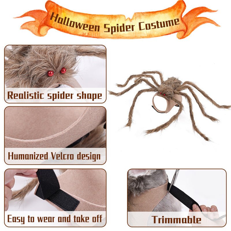 Halloween Pet Clothes Big Spider Pet Costume - 0 - Scribble Snacks