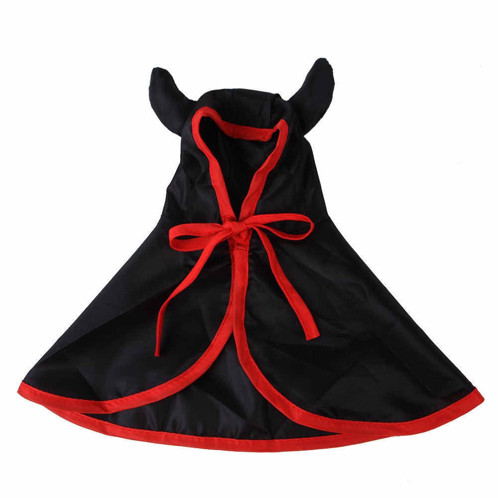 Halloween Pet Dog Cat Horn Cloak Cape - 0 - Scribble Snacks