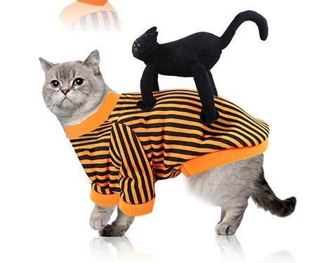 Halloween Pet Funny Black Skull Horror Make - up Cat Accessories Pet Dress Up Costume - 0 - Scribble Snacks