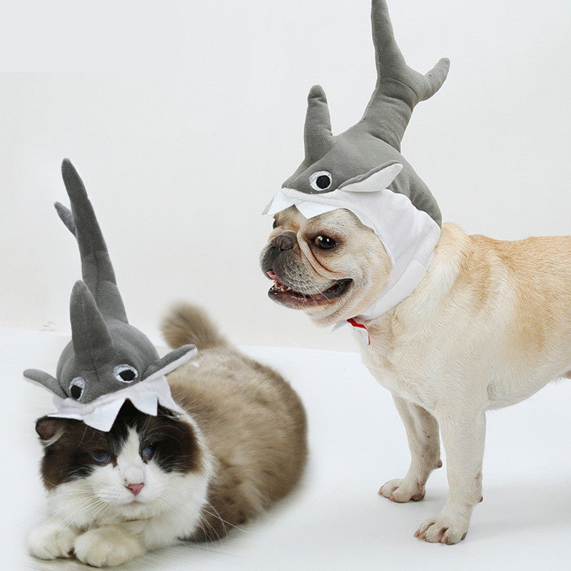 Halloween Pet Shark Hat Super Cute And Cute Transformation Headgear - 0 - Scribble Snacks